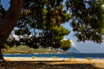 Scenic Pebbled Beach in Northern Evia, Greece