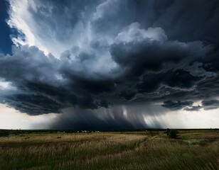 ominous dark thunderstorm cloud impending storm dramatic sky heavy rain moody meteorology