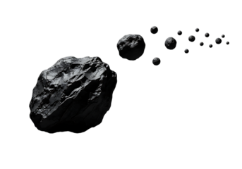 Dramatic Asteroid Field in Deep Space Exploration and Cosmic Formation with Satellite Objects around Large Rock