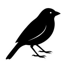Obraz premium Design a black silhouette of a Painted Bunting white background clean vector shape