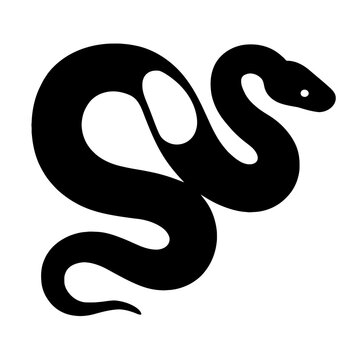 Design a black silhouette of a Panda Pied Ball Python white background clean vector shape