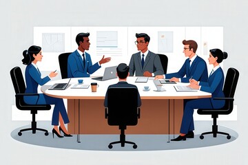 business meeting in office