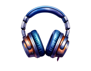 Music headphones icon vector transparent background