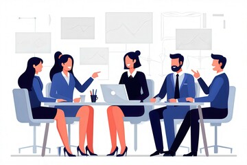 group of business people working together