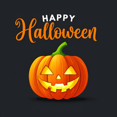 Glowing Jack O Lantern Halloween Greeting pumpkin jackolantern