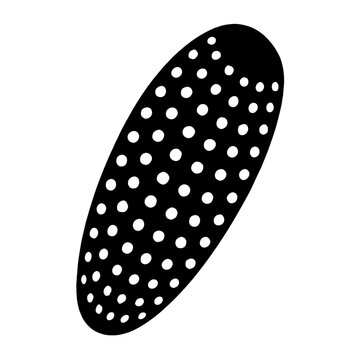 Design a black silhouette of a Pyrosome white background clean vector shape