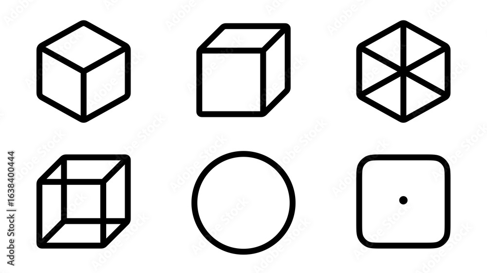 Poster a set of abstract geometric shapes vector icon design illustrations for business and web