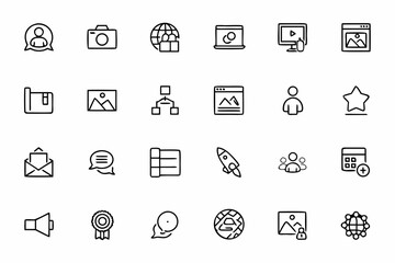 Fototapeta premium A sleek, modern collection of user interface layouts — ideal for website builders, mobile app designers, and SaaS dashboards