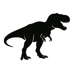 Naklejka premium Design a black silhouette of a Tarbosaurus white background clean vector shape
