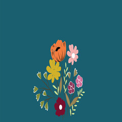 Vector flowers seamless pattern, line illustration, pencil drawing. Black and white floral pattern with flowers. Line art illustration. Floral pattern for invitations, wallpapers, print gift wra