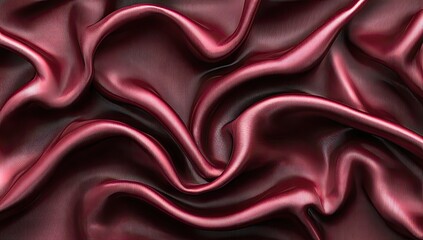 Obraz premium Deep burgundy silk drapes in swirling folds