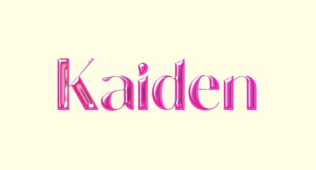 Kaider name. Arabic latin Name illustration. Colorful gradient graphic vector typography with removable background. 3D Separate Arabian name.