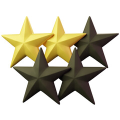 gold star isolated on white background