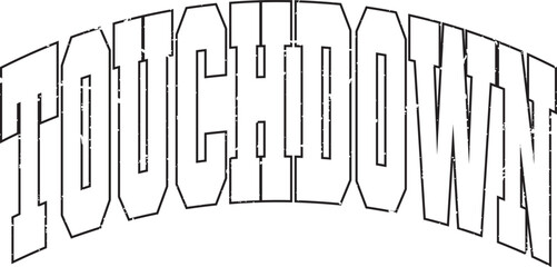 Touchdown Football Vintage Grunge T-shirt Design