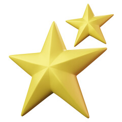 golden star isolated on white background