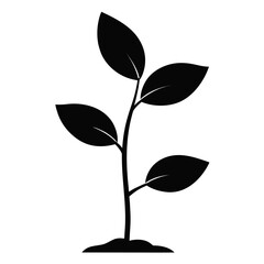 Young Green Sapling Vector