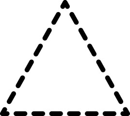 Triangle clip art design on plain white transparent isolated background for card, shirt, hoodie, sweatshirt, apparel, tag, mug, icon, poster or badge