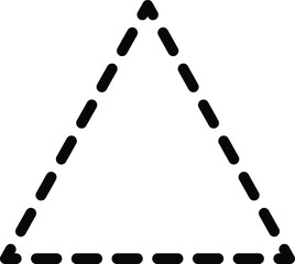 Triangle clip art design on plain white transparent isolated background for card, shirt, hoodie, sweatshirt, apparel, tag, mug, icon, poster or badge