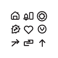 Clean Outline Icons Collection for UI 