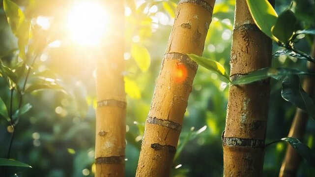 cinnamon bark illuminated by morning light in tamil nadu's forests video