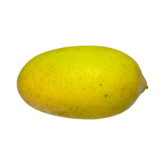Single Yellow Lemon Fruit with Textured Skin Isolated citrus isolated on a transparent background