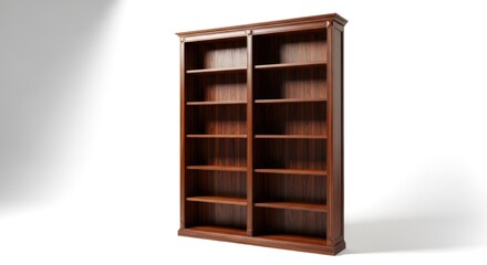 Wooden double bookcase, classic style