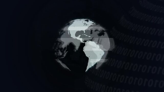 3d rotated earth planet background, abstract gray globe planet