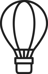 Hot air balloon outline icon