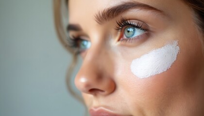 Young woman applies makeup at home, focusing on skin concealer application. Step-by-step guide shows radiant, youthful glow with smooth, even coverage. Natural, healthy appearance achieved with