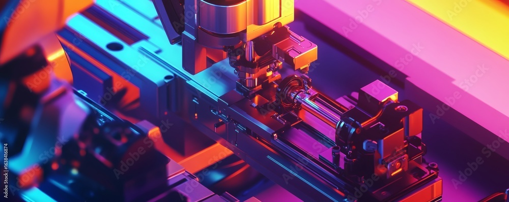 Poster close-up view of intricate mechanical components.