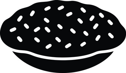 Hash Browns Silhouette Vector Art Illustration