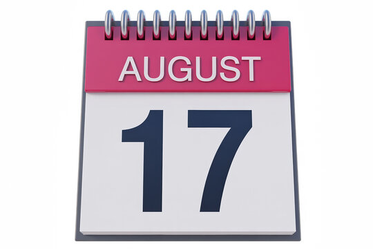 August 17th Calendar Page Displaying the Date for Important Events, Schedules, and Reminders