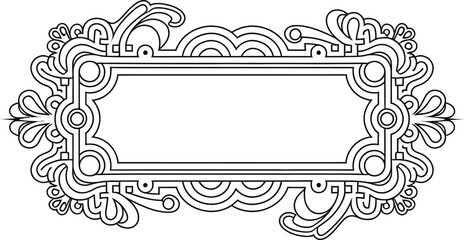 Ornamental Rectangular Frame Vector Design