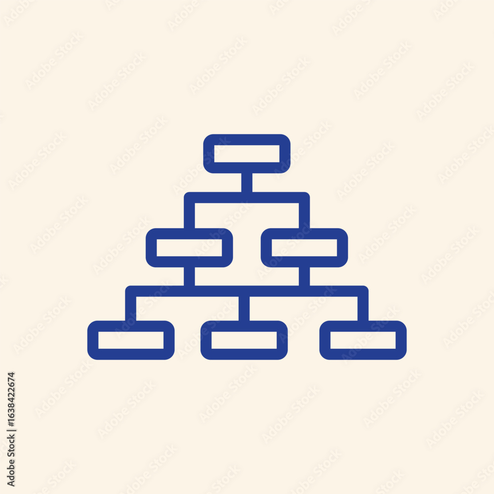 Poster visualize business structure and hierarchy with clean organizational chart icons for modern strategy