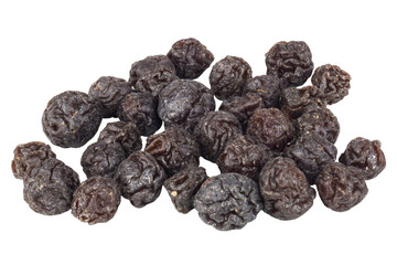 Pile of Preserved Plums on White Background