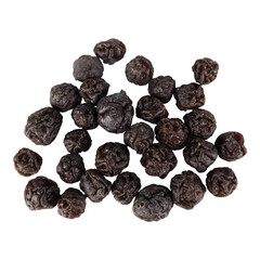 Pile of Preserved Plums on White Background