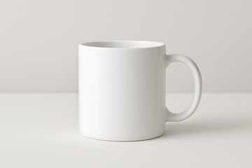 Obraz premium White ceramic coffee mug mockup blank product photography template