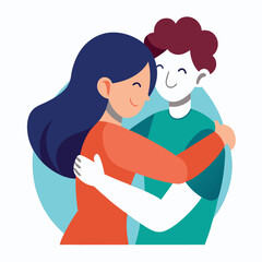 vector illustration of a couple