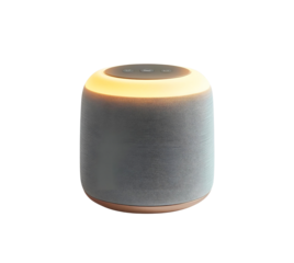 Gray textured night light glows on transparent cutout. Ideal for product staging, web headers, and social media design.