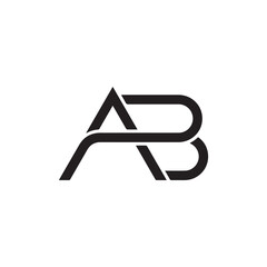 Modern AB Lettermark Logo Design