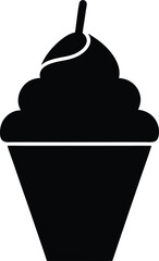 shaved ice silhouette vector  no details  minimal .eps