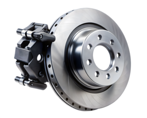 Car brake disc isolated on transparent background