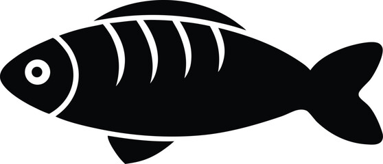 sushi with fish silhouette vector art illustration