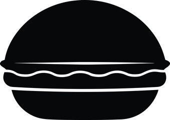 vada pav silhouette vector art illustration