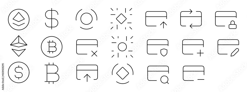 Poster glossy black web icon set with buttons for car, folder, and printer