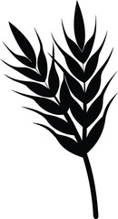 wheat silhouette vector art illustration