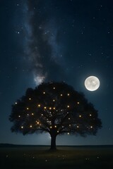 night sky with moon