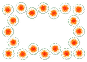 orange flower frame vector svg