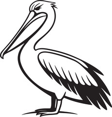 pelican silhouette vector