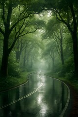 Obraz premium morning in the forest